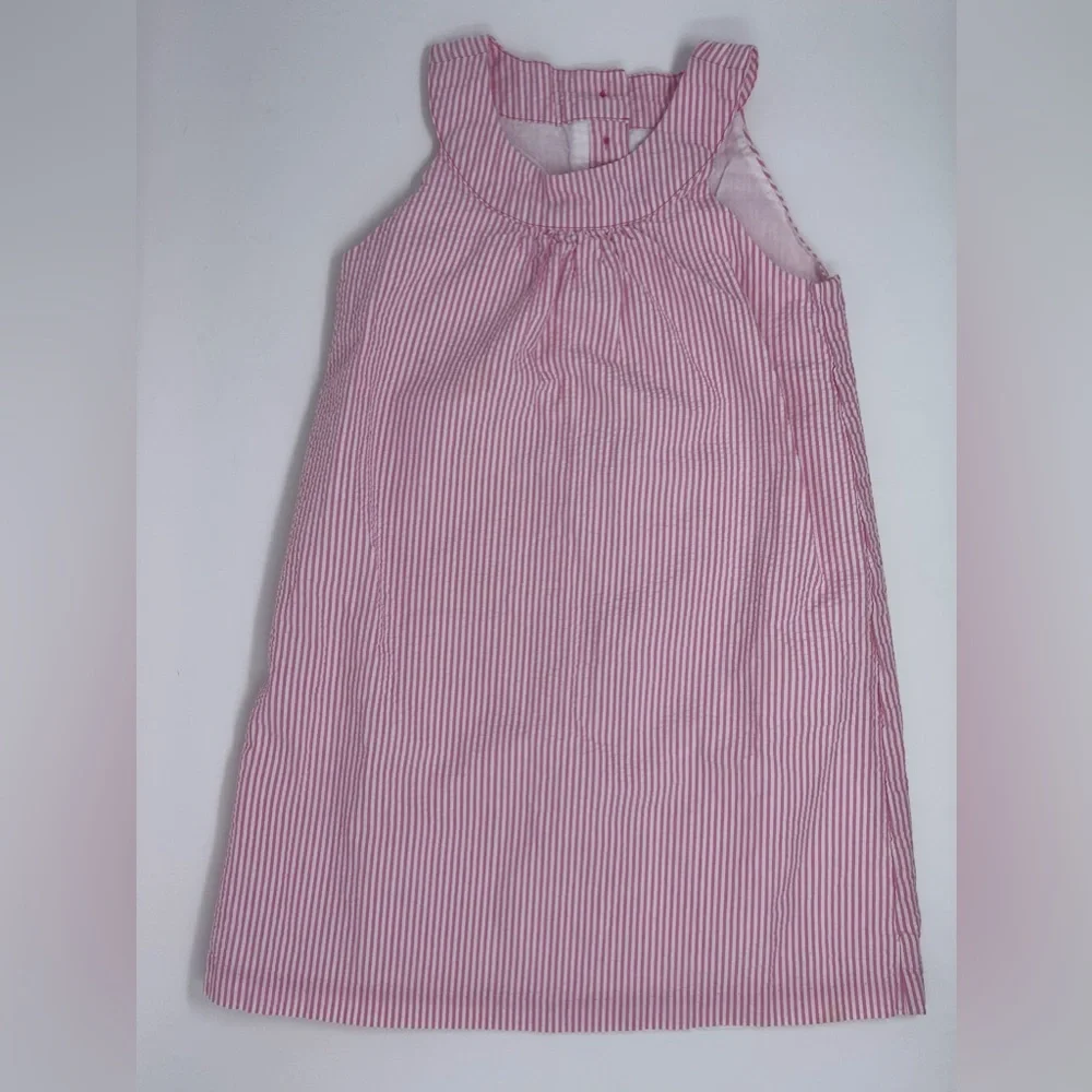 GYMBOREE: Pink/White Seersucker, Shift Dress, Size 6